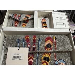New Release TikTok Rachel Zoe 3 Pc Set Beaded Ski Snowboard Clutch Card Case